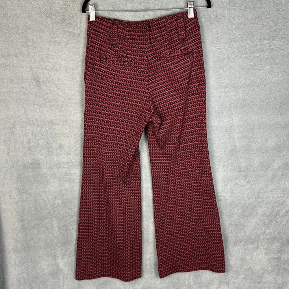 Maeve Anthropologie Pants Womens 6P Red Naomi Flare Stretch Preppy Academia - Picture 6 of 13